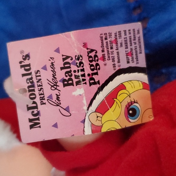 VTG NWT McDonald’s Miss Piggy Baby Christmas 1987 10" Plush Stuffed Animal - Picture 5 of 11